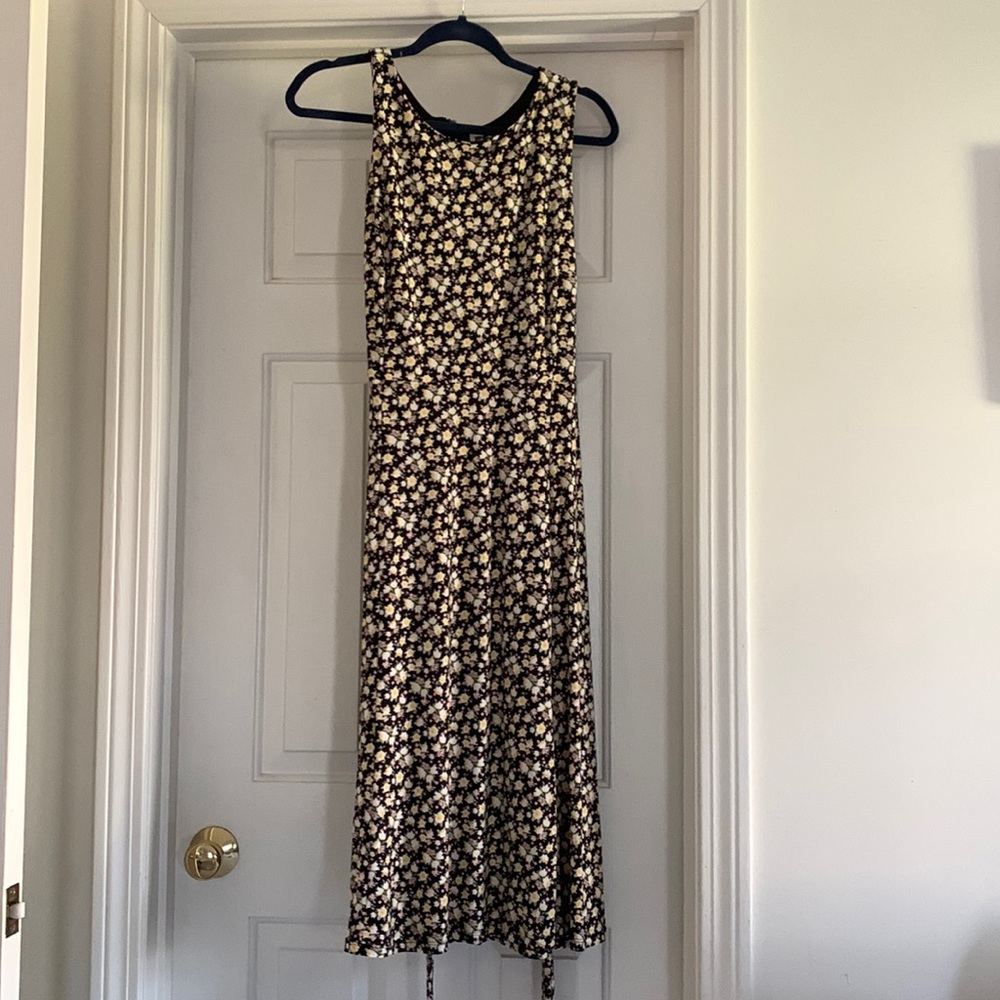Lined, zipper back dress.